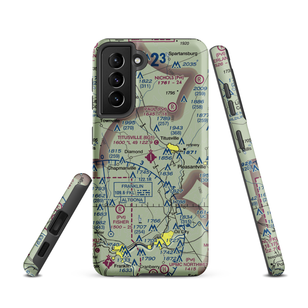 Titusville Airport (6G1) VFR Sectional Samsung Phone Case Samsung Galaxy S21 model shown