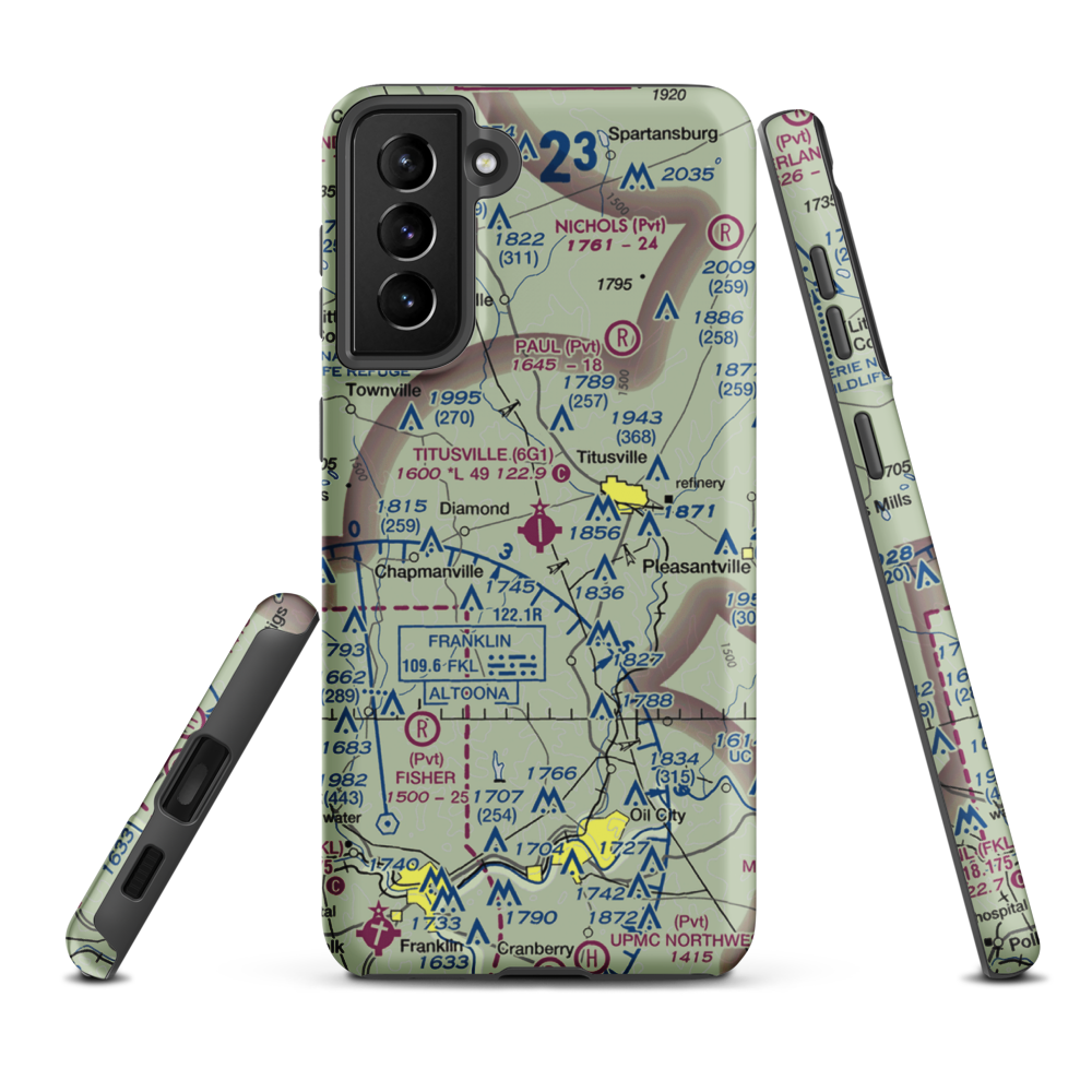Titusville Airport (6G1) VFR Sectional Samsung Phone Case Samsung Galaxy S21 FE model shown