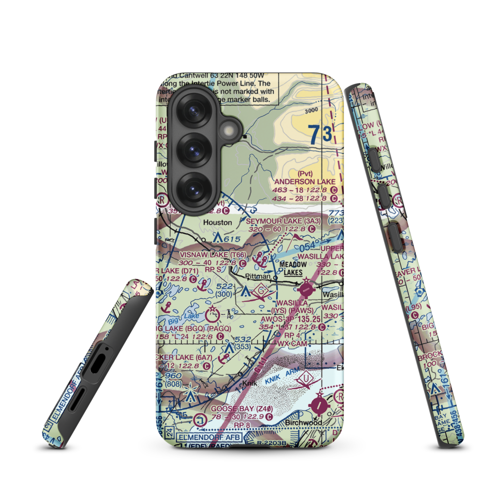 Toad Lake Strip (24AK) VFR Sectional Samsung Phone Case Samsung Galaxy S25 model shown
