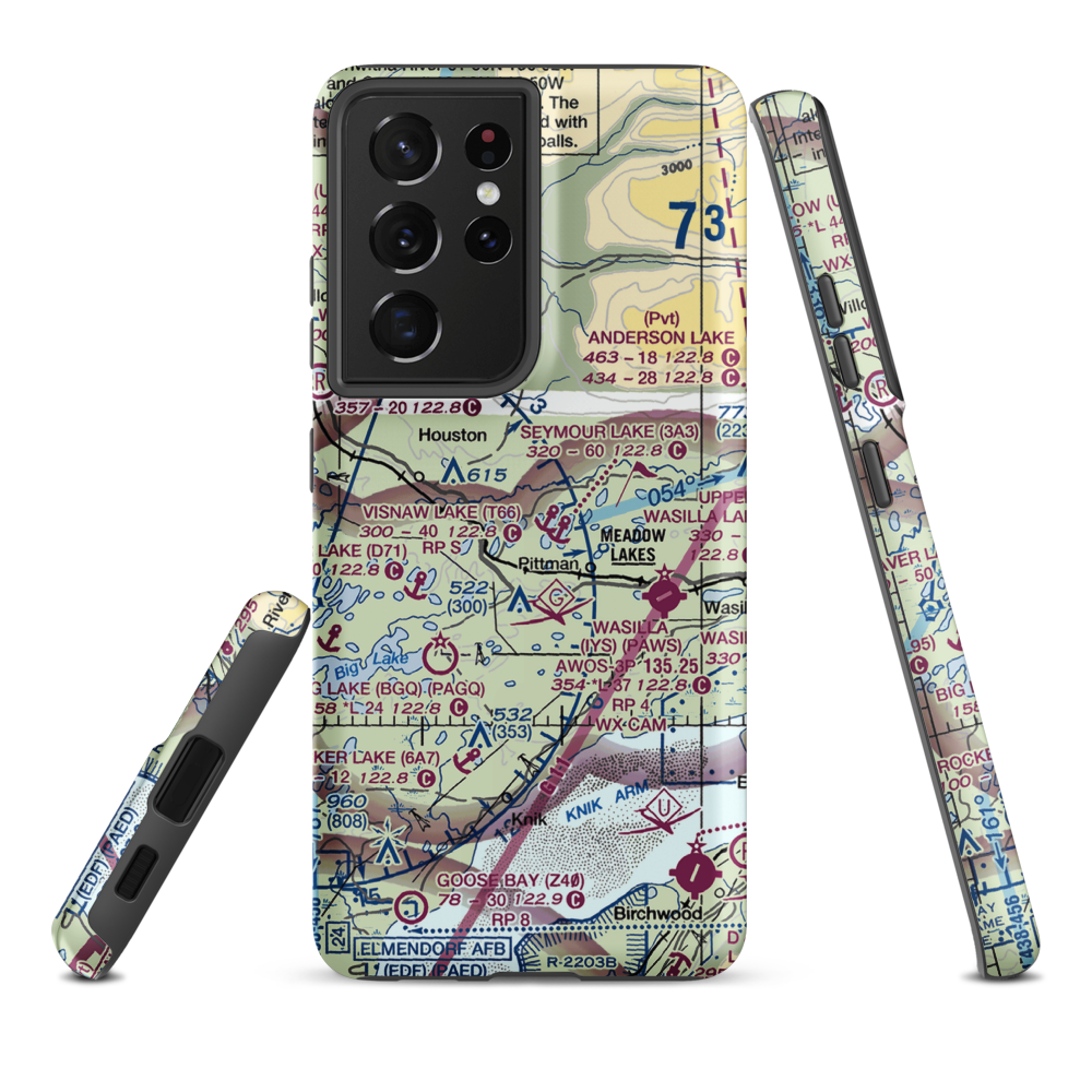Toad Lake Strip (24AK) VFR Sectional Samsung Phone Case Samsung Galaxy S21 Ultra model shown
