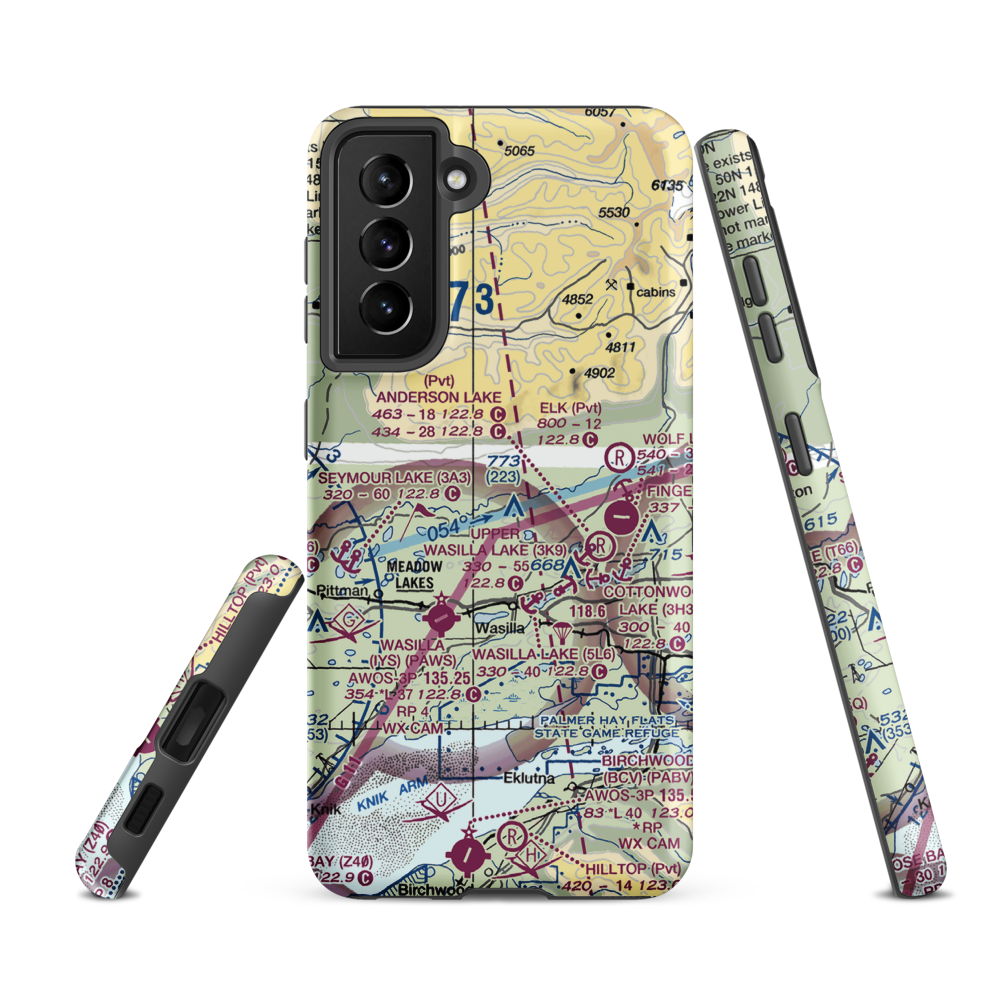 Todds Strip (5AK5) VFR Sectional Samsung Phone Case Samsung Galaxy S21 Ultra model shown