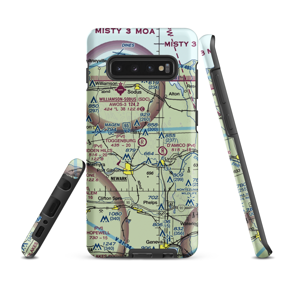 Toggenburg Farms Airport (5NK1) VFR Sectional Samsung Phone Case Samsung Galaxy S10 Plus model shown