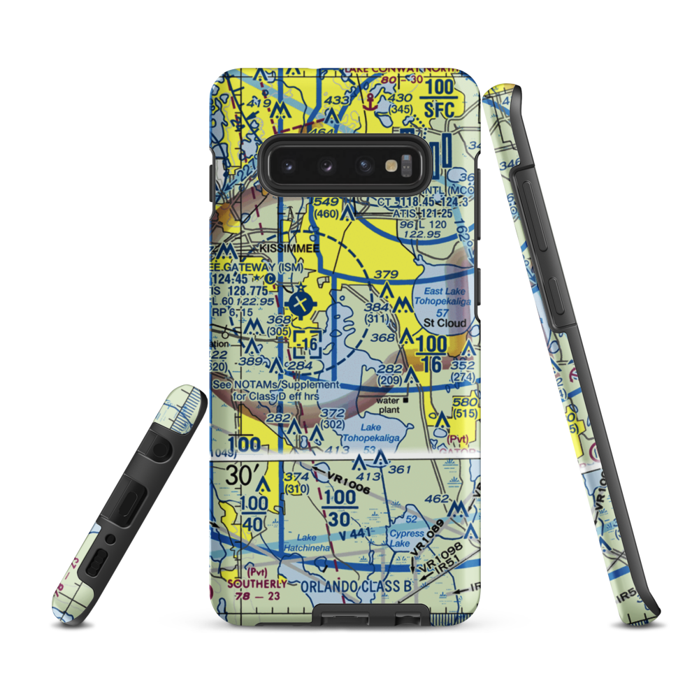 Toho Seaplane Base (FD12) VFR Sectional Samsung Phone Case Samsung Galaxy S10 Plus model shown