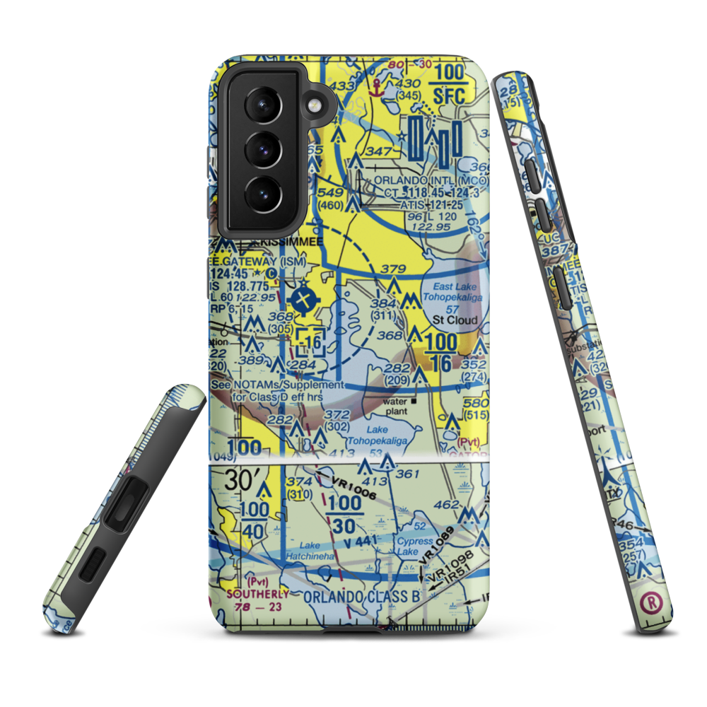 Toho Seaplane Base (FD12) VFR Sectional Samsung Phone Case Samsung Galaxy S21 FE model shown