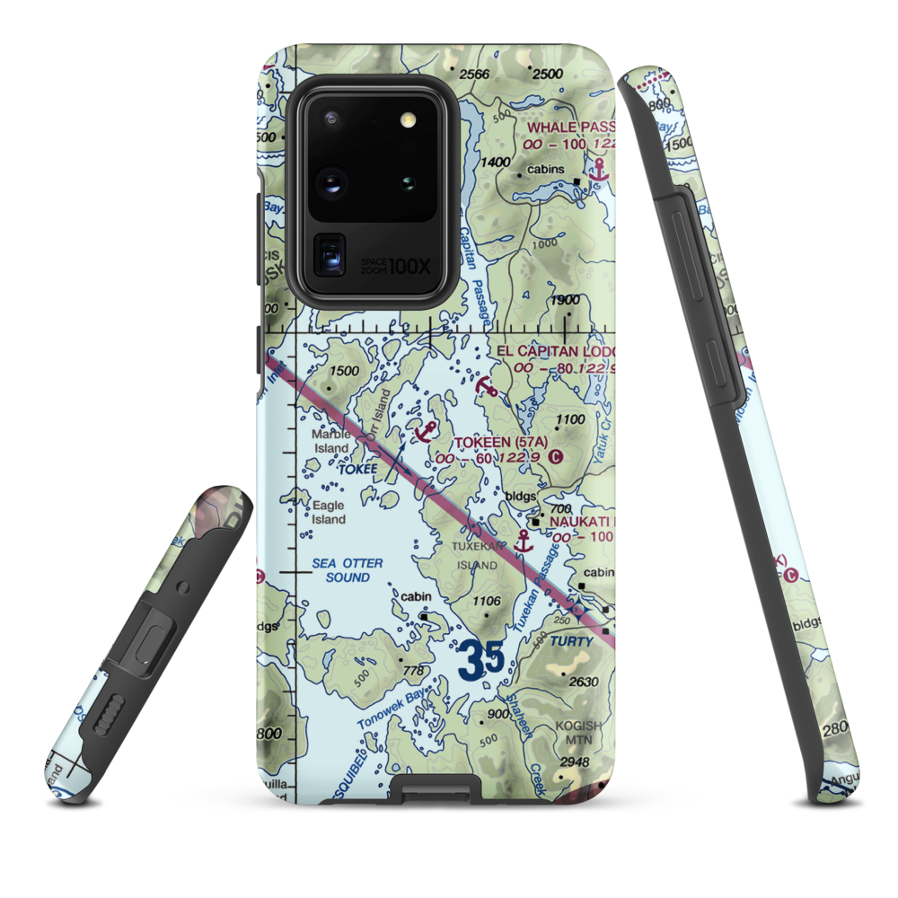 Tokeen Seaplane Base (57A) VFR Sectional Samsung Phone Case Samsung Galaxy S20 Ultra model shown