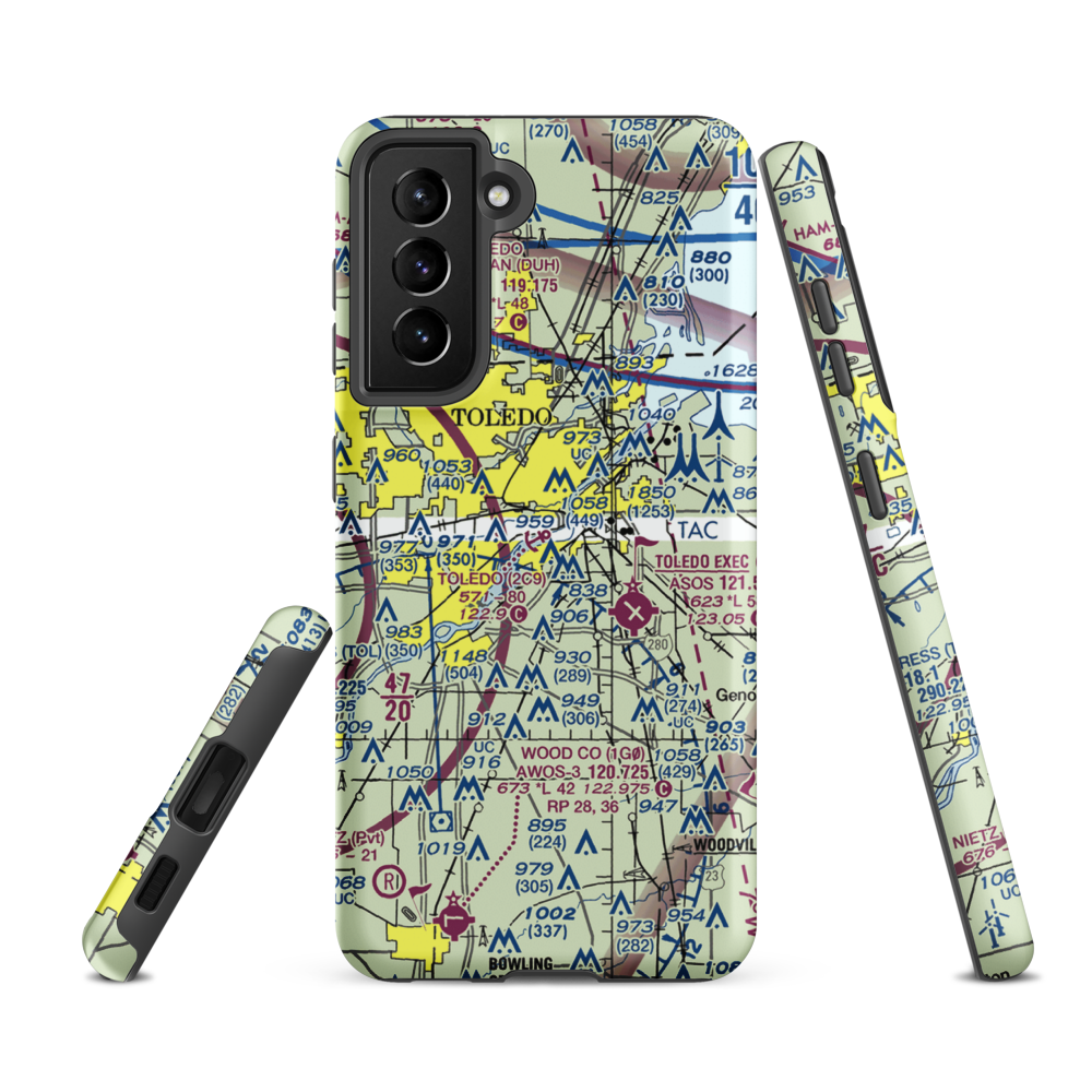 Toledo Seaplane Base (2C9) VFR Sectional Samsung Phone Case Samsung Galaxy S21 FE model shown