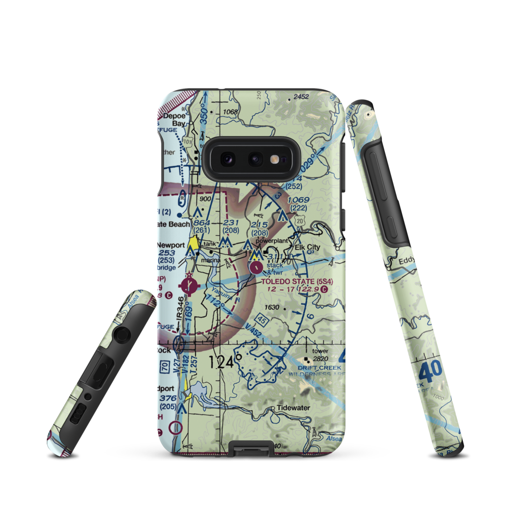 Toledo State Airport (5S4) VFR Sectional Samsung Phone Case Samsung Galaxy S10e model shown