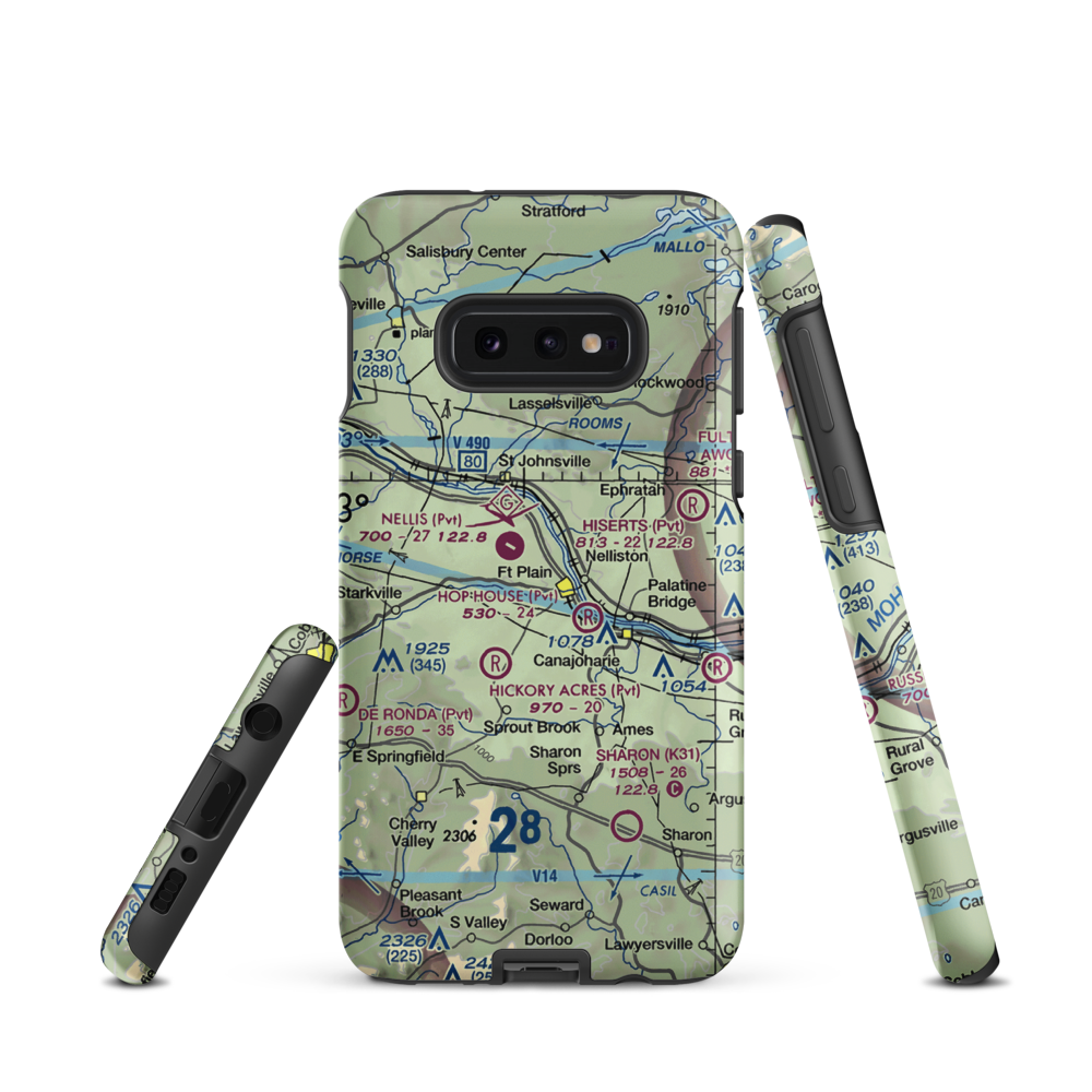 Tomcat Airport (44NY) VFR Sectional Samsung Phone Case Samsung Galaxy S10 Plus model shown