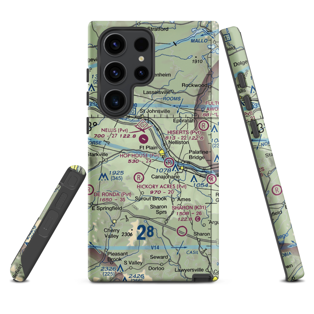 Tomcat Airport (44NY) VFR Sectional Samsung Phone Case Samsung Galaxy S23 Ultra model shown