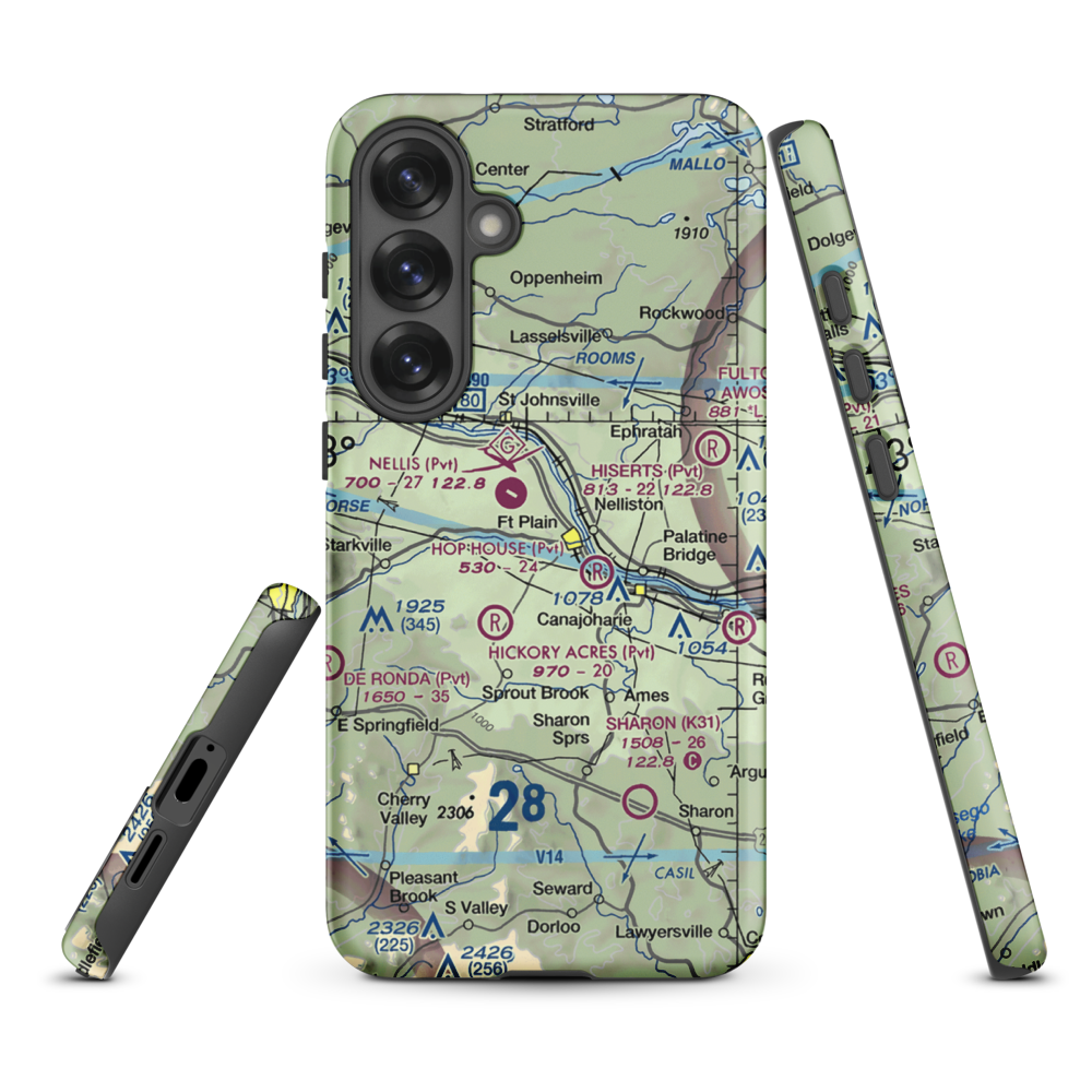 Tomcat Airport (44NY) VFR Sectional Samsung Phone Case Samsung Galaxy S25 Plus model shown