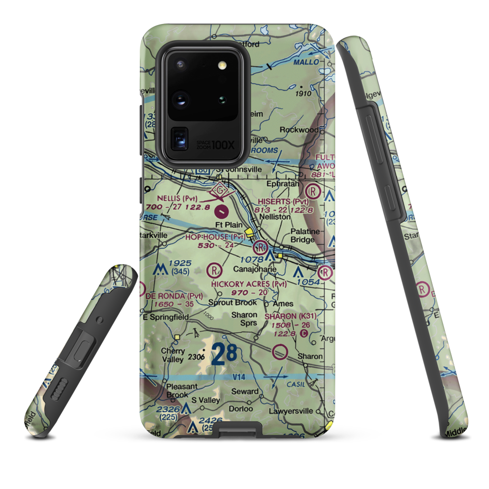 Tomcat Airport (44NY) VFR Sectional Samsung Phone Case Samsung Galaxy S20 Ultra model shown