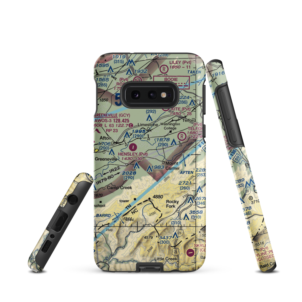 Tommy's Field Airport (4TN5) VFR Sectional Samsung Phone Case Samsung Galaxy S10e model shown