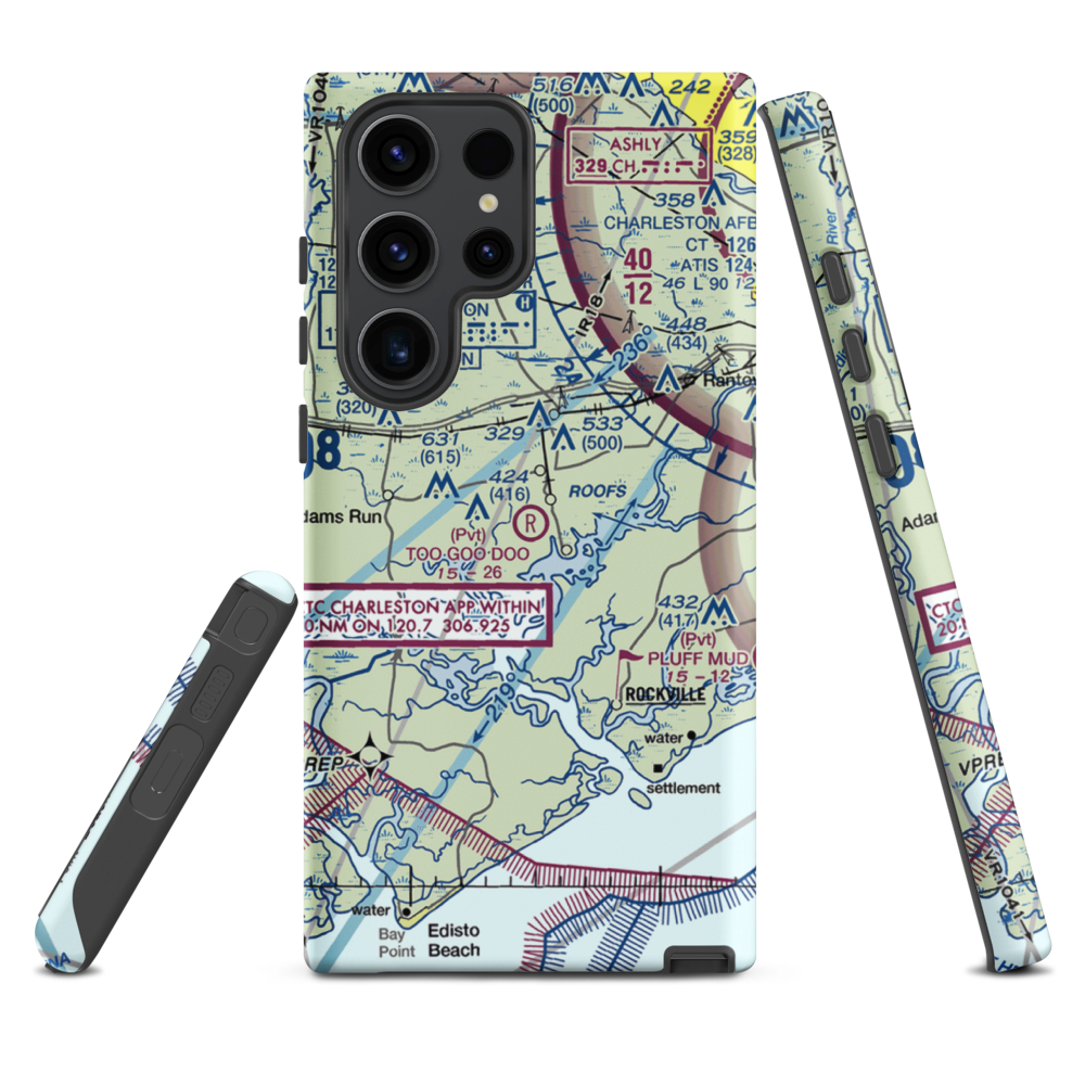 Too Goo Doo Farms Airport (SC51) VFR Sectional Samsung Phone Case Samsung Galaxy S23 Ultra model shown