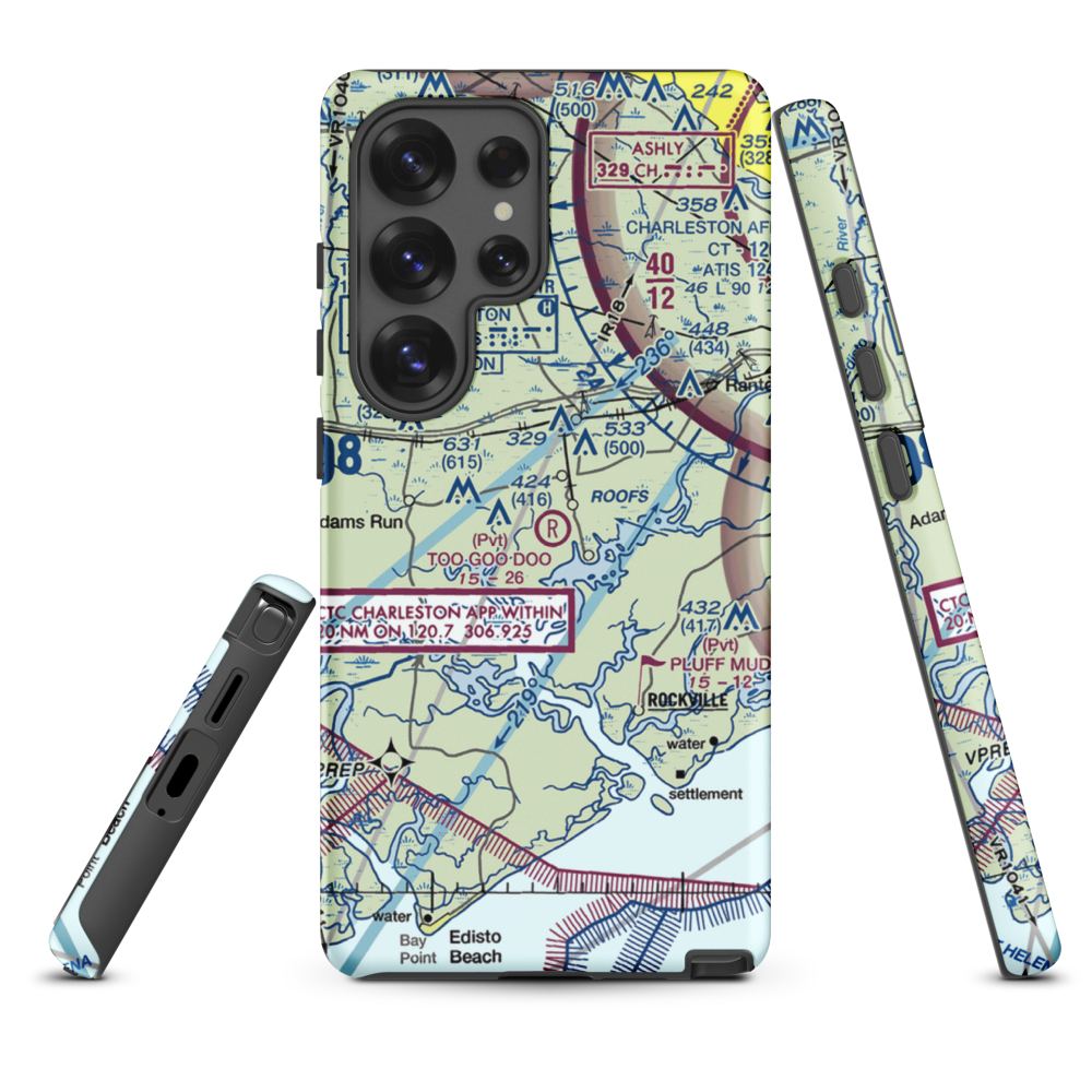 Too Goo Doo Farms Airport (SC51) VFR Sectional Samsung Phone Case Samsung Galaxy S25 Ultra model shown