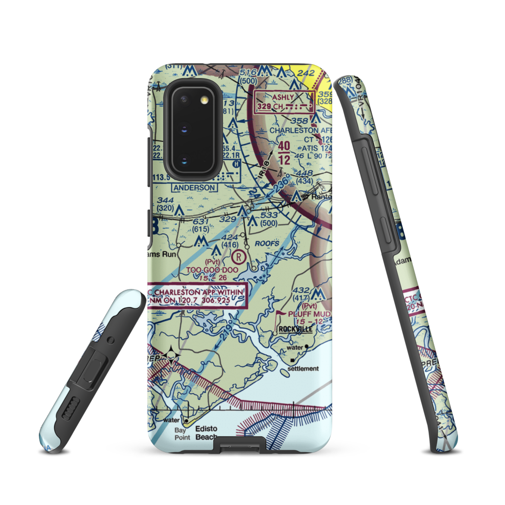 Too Goo Doo Farms Airport (SC51) VFR Sectional Samsung Phone Case Samsung Galaxy S20 model shown