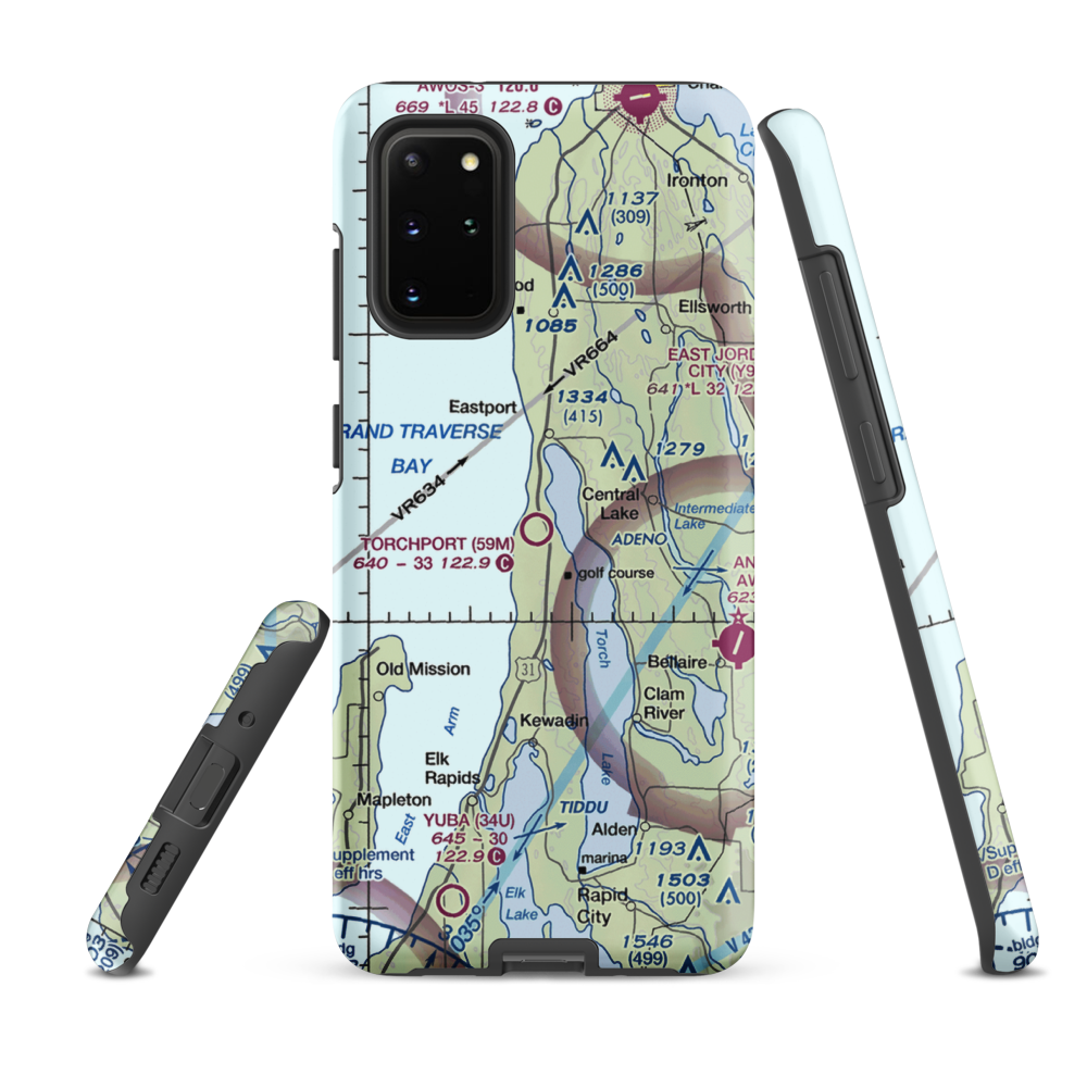 Torchport Airport (59M) VFR Sectional Samsung Phone Case Samsung Galaxy S20 Plus model shown