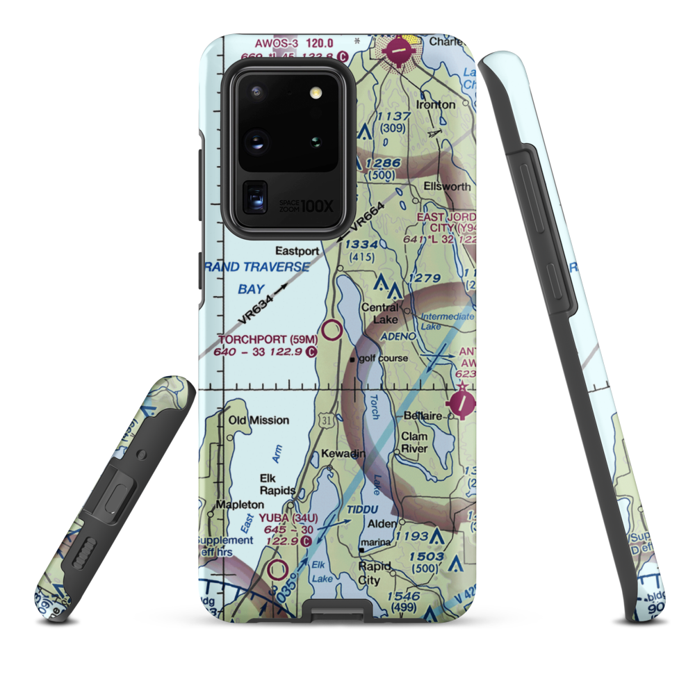 Torchport Airport (59M) VFR Sectional Samsung Phone Case Samsung Galaxy S20 Ultra model shown