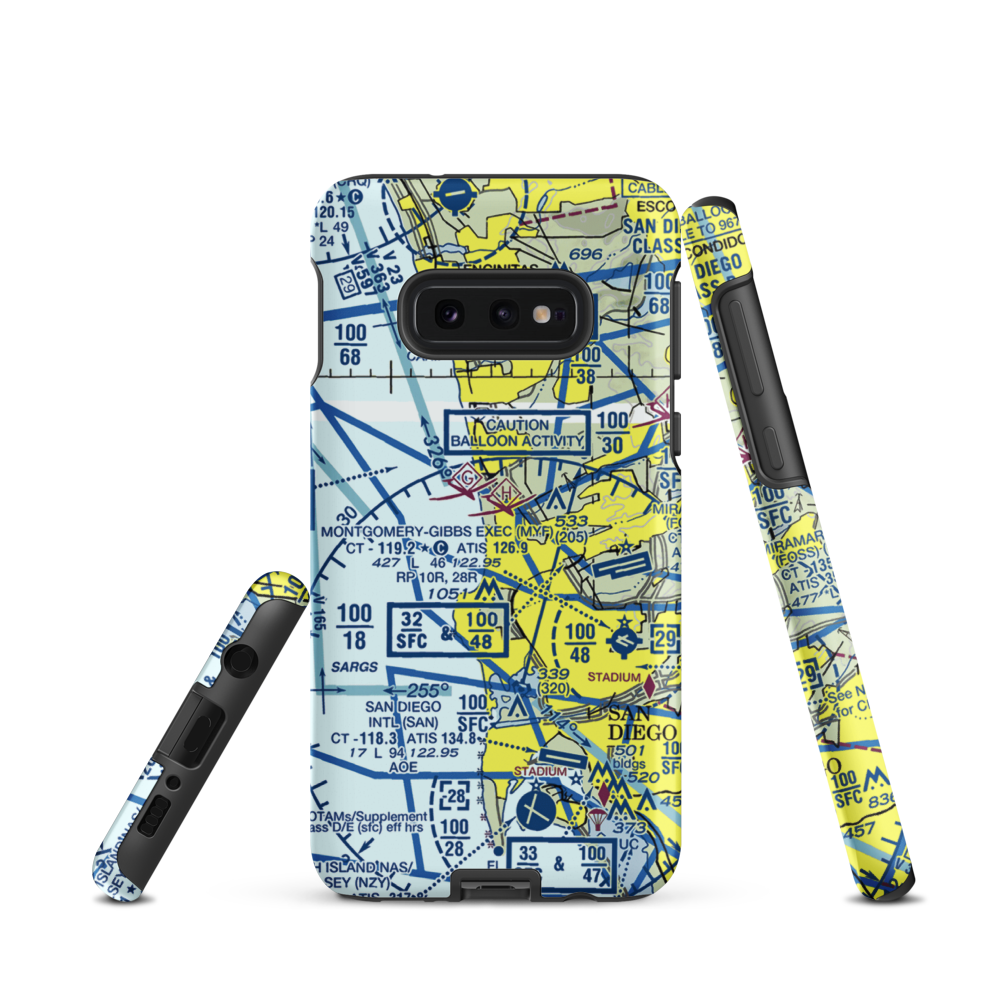 Torrey Pines Gliderport (CA84) VFR Sectional Samsung Phone Case Samsung Galaxy S10e model shown