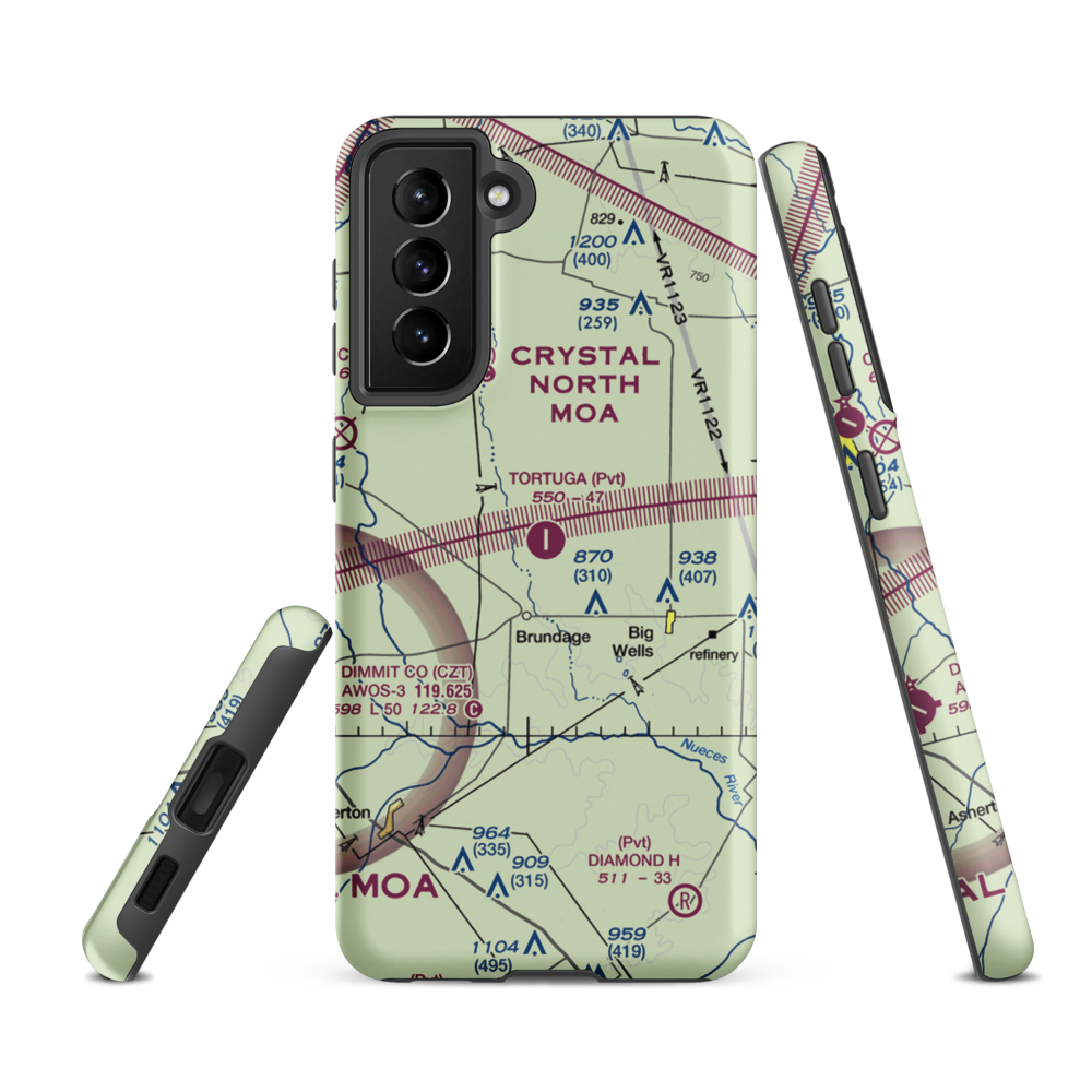 Tortuga Ranch Airport (XA93) VFR Sectional Samsung Phone Case Samsung Galaxy S21 Ultra model shown