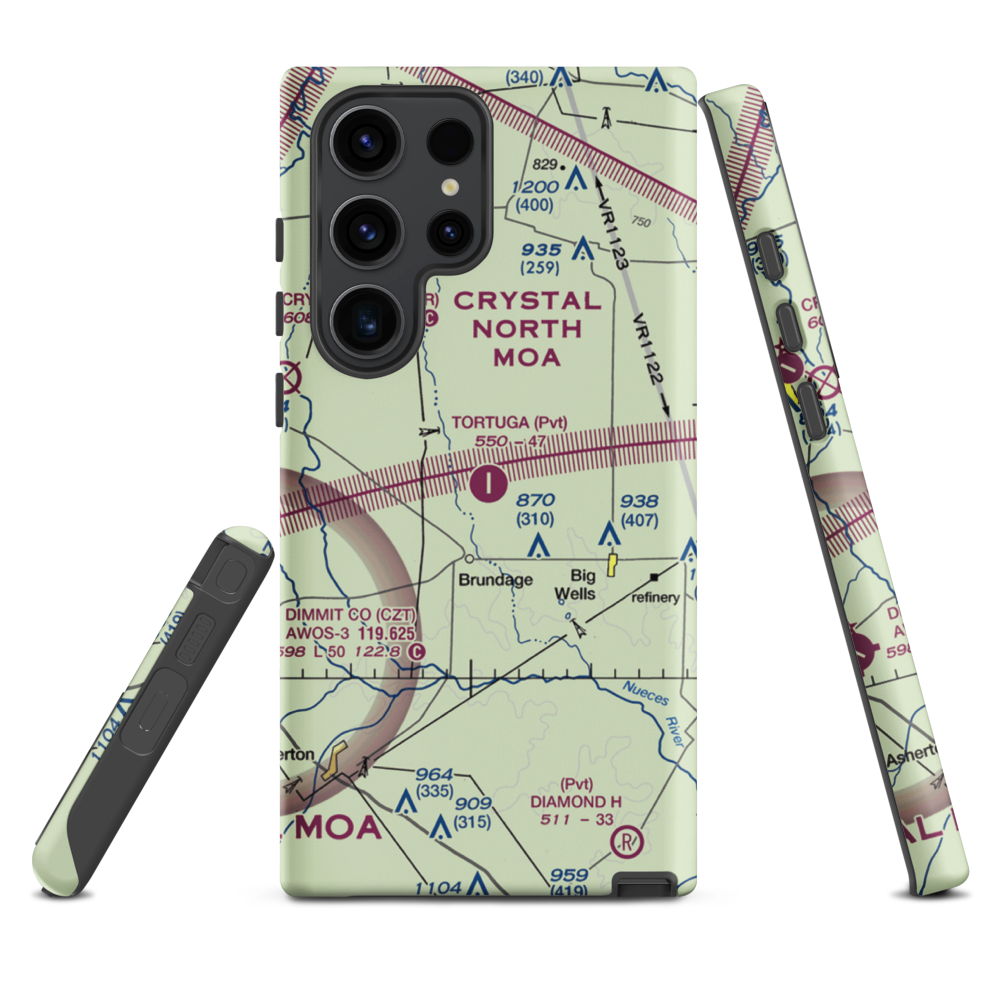 Tortuga Ranch Airport (XA93) VFR Sectional Samsung Phone Case Samsung Galaxy S23 Ultra model shown
