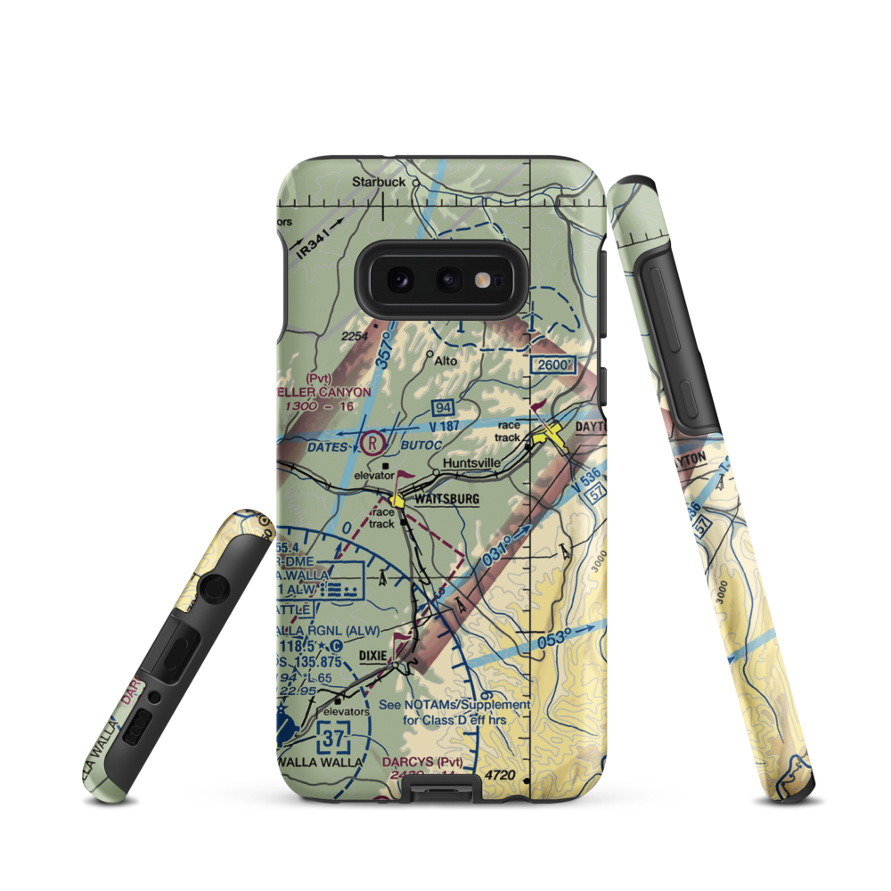 Touchet Valley Airport (2WA9) VFR Sectional Samsung Phone Case Samsung Galaxy S10e model shown