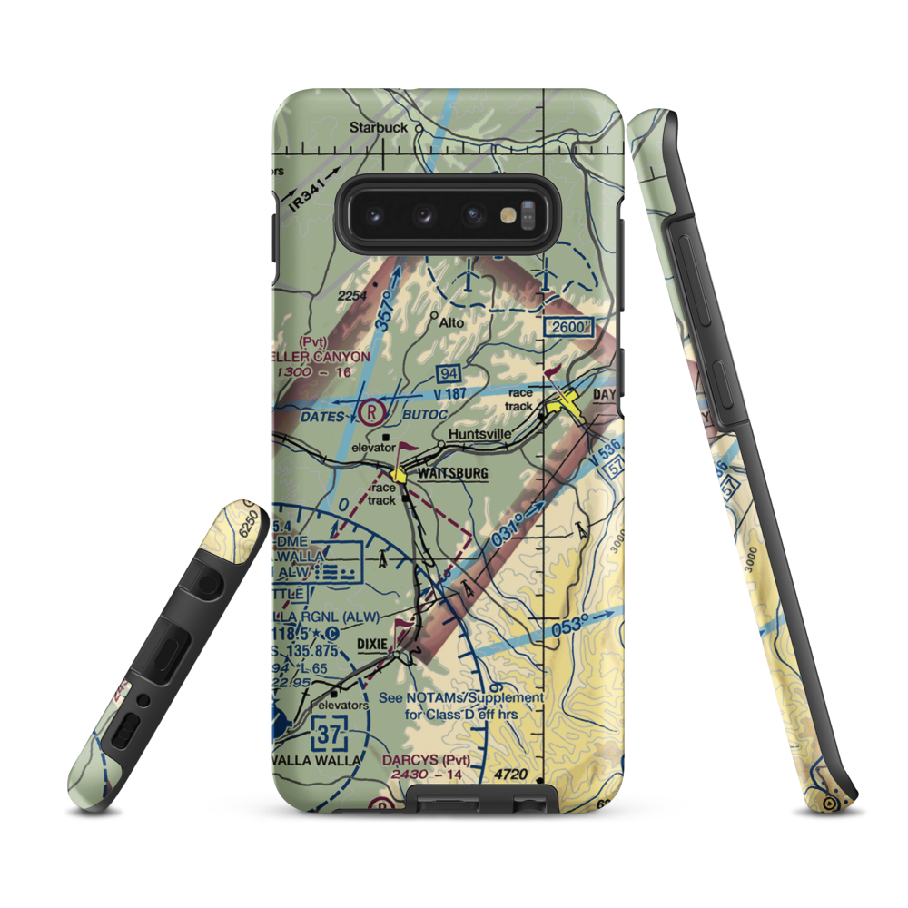 Touchet Valley Airport (2WA9) VFR Sectional Samsung Phone Case Samsung Galaxy S10 Plus model shown