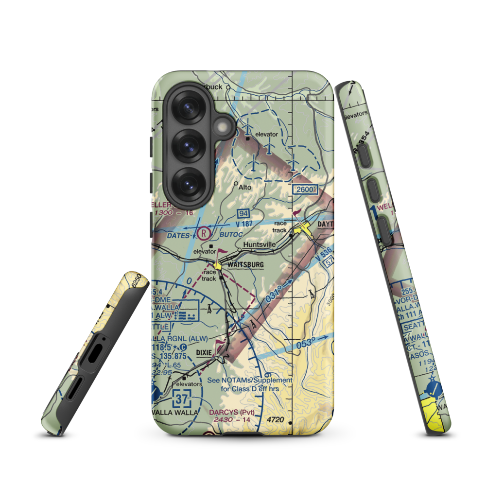 Touchet Valley Airport (2WA9) VFR Sectional Samsung Phone Case Samsung Galaxy S25 model shown