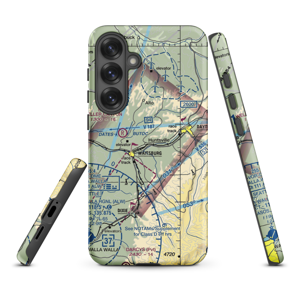 Touchet Valley Airport (2WA9) VFR Sectional Samsung Phone Case Samsung Galaxy S25 Plus model shown