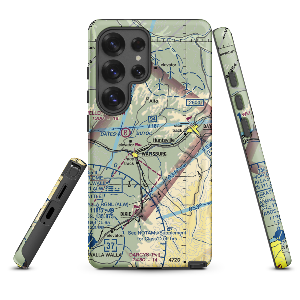 Touchet Valley Airport (2WA9) VFR Sectional Samsung Phone Case Samsung Galaxy S25 Ultra model shown