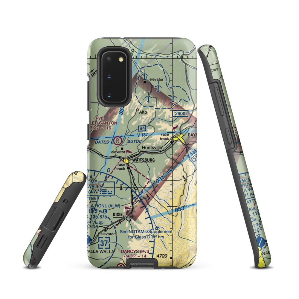 Touchet Valley Airport (2WA9) VFR Sectional Samsung Phone Case Samsung Galaxy S20 model shown