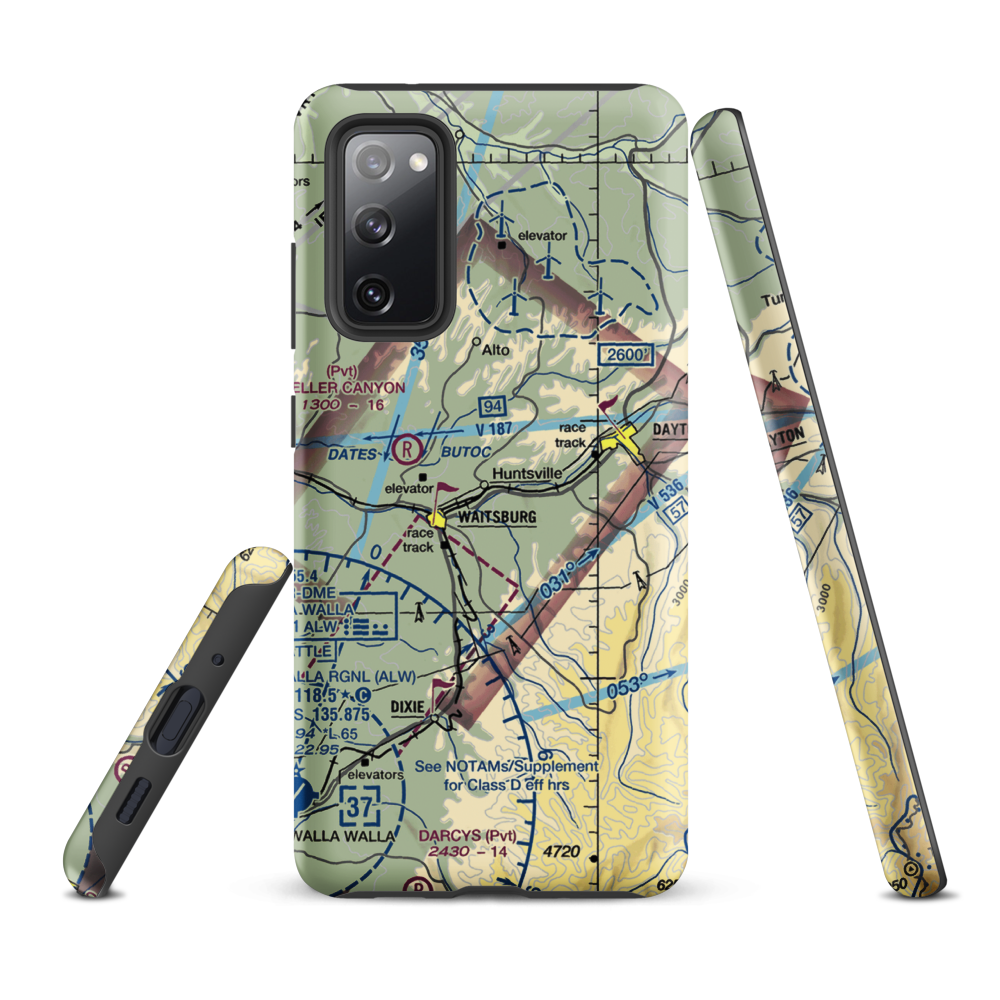 Touchet Valley Airport (2WA9) VFR Sectional Samsung Phone Case Samsung Galaxy S20 FE model shown