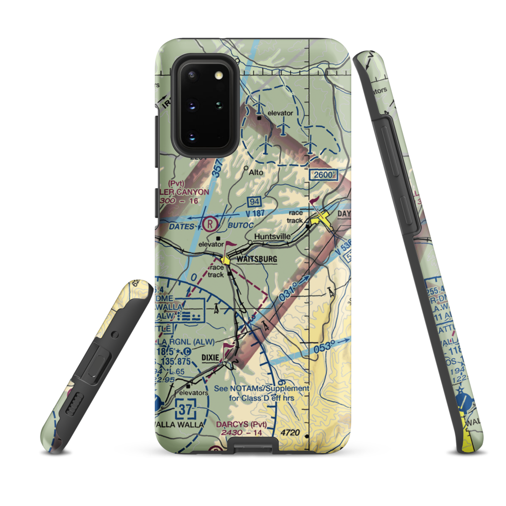 Touchet Valley Airport (2WA9) VFR Sectional Samsung Phone Case Samsung Galaxy S20 Plus model shown