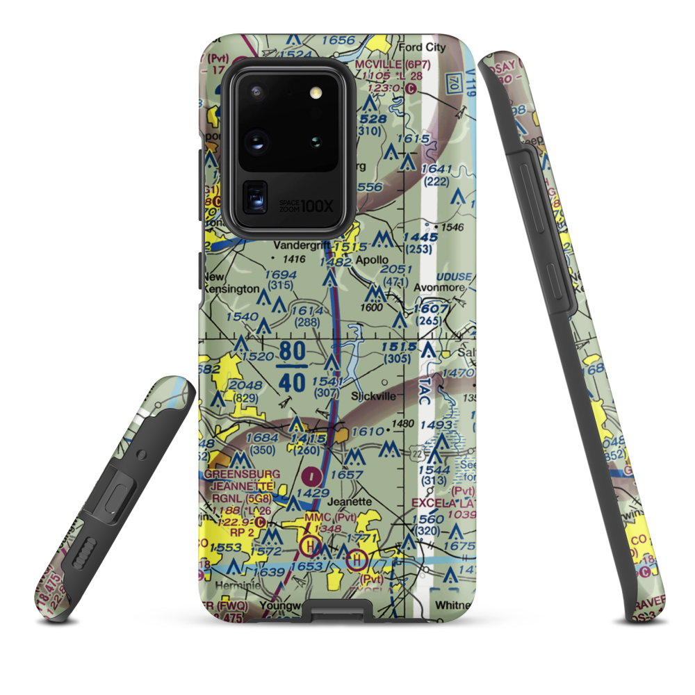 Tower Airfield (6PA1) VFR Sectional Samsung Phone Case Samsung Galaxy S20 Ultra model shown