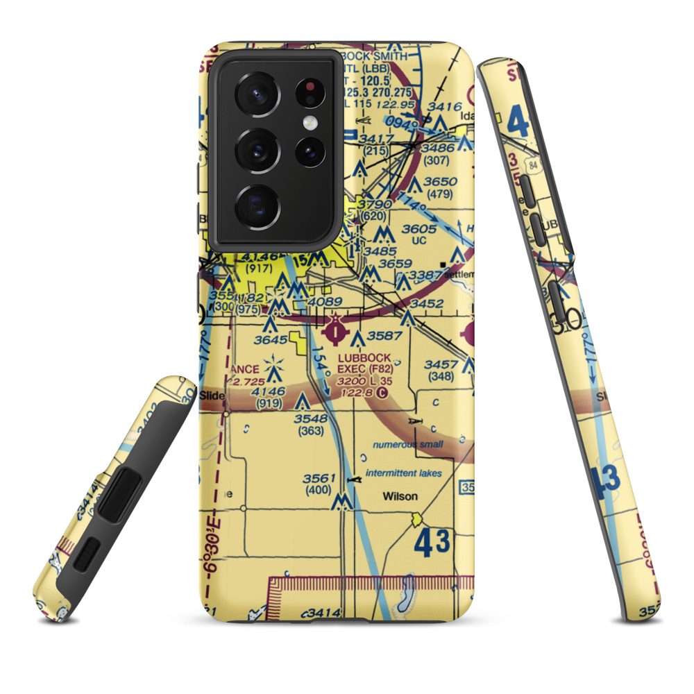 Town & Country Airpark (F82) VFR Sectional Samsung Phone Case Samsung Galaxy S21 Plus model shown