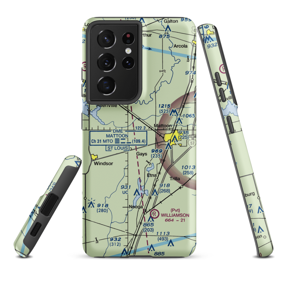 Townley Farms Airport (9LL9) VFR Sectional Samsung Phone Case Samsung Galaxy S21 Plus model shown