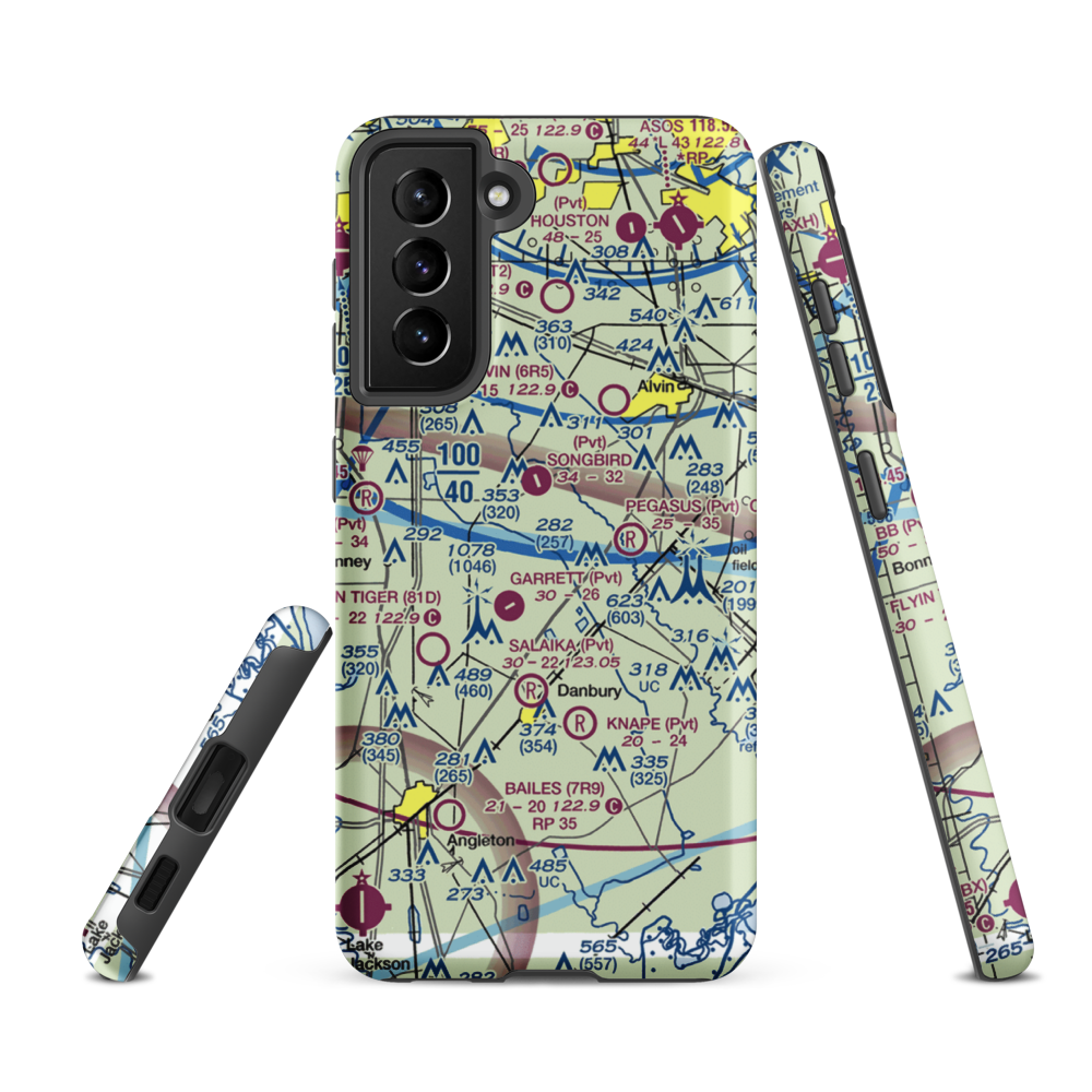 Toy Airpark (15XS) VFR Sectional Samsung Phone Case Samsung Galaxy S21 FE model shown