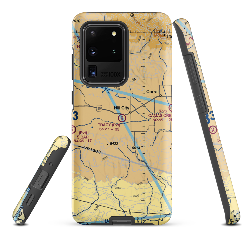 Tracy Ranch Airport (ID88) VFR Sectional Samsung Phone Case Samsung Galaxy S20 Ultra model shown