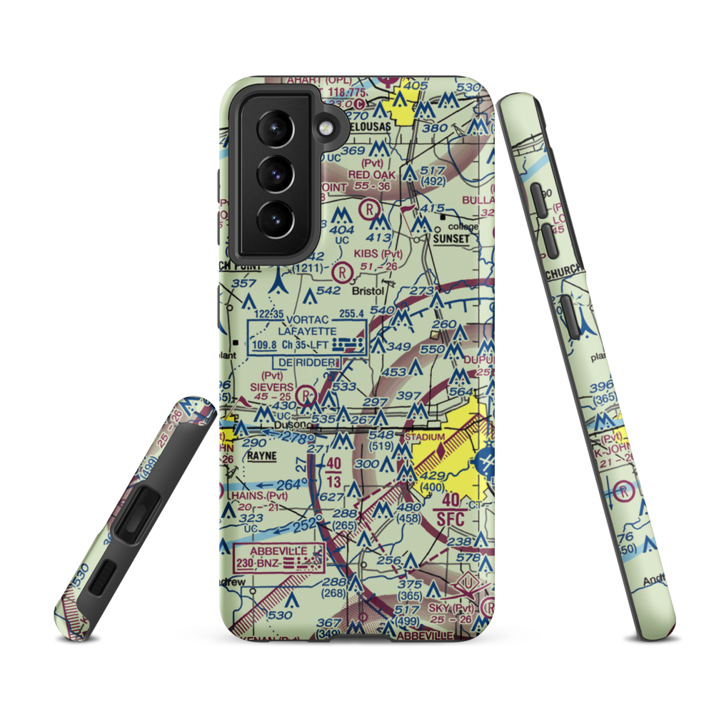 Trahan Ultralightport (0LS5) VFR Sectional Samsung Phone Case Samsung Galaxy S21 Ultra model shown