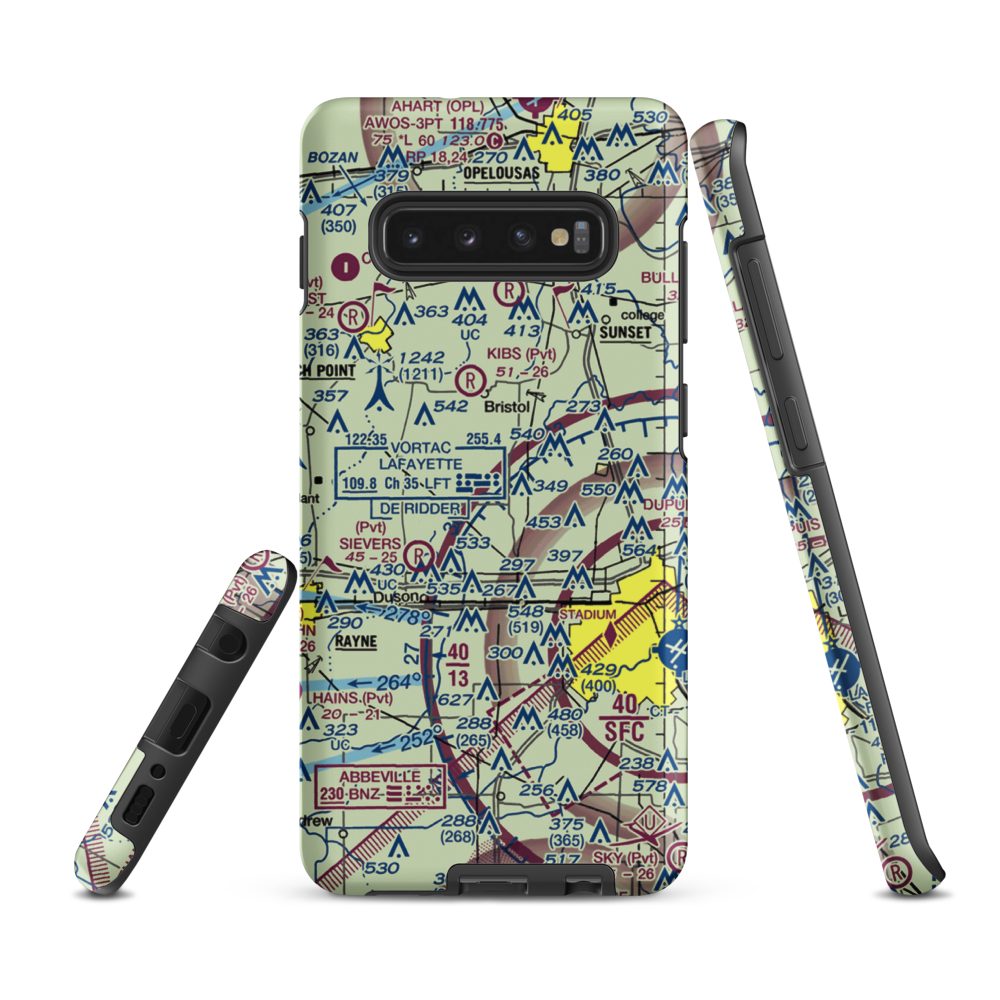 Trahan Ultralightport (0LS5) VFR Sectional Samsung Phone Case Samsung Galaxy S10 Plus model shown