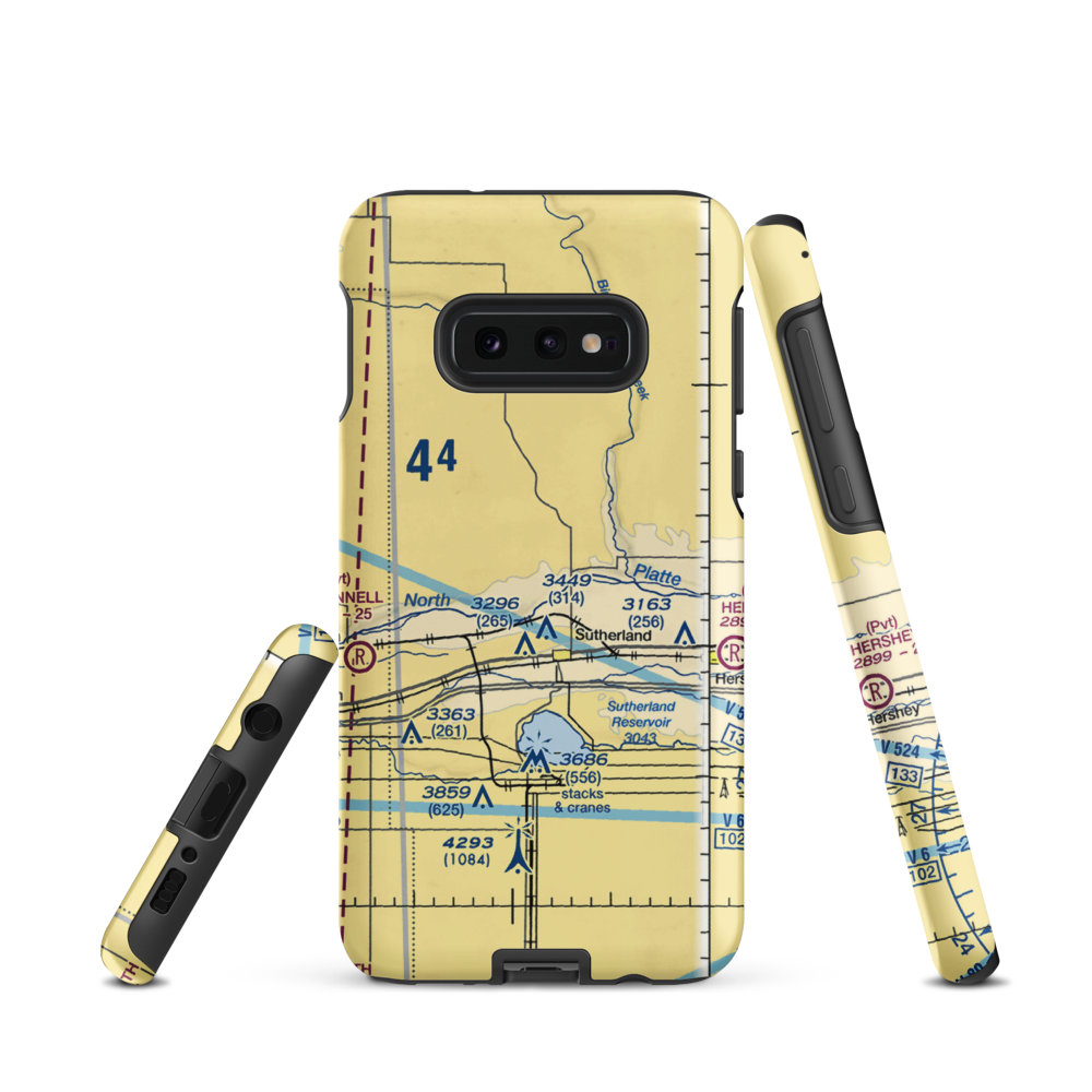 Trego Airport (5NE5) VFR Sectional Samsung Phone Case Samsung Galaxy S10 Plus model shown