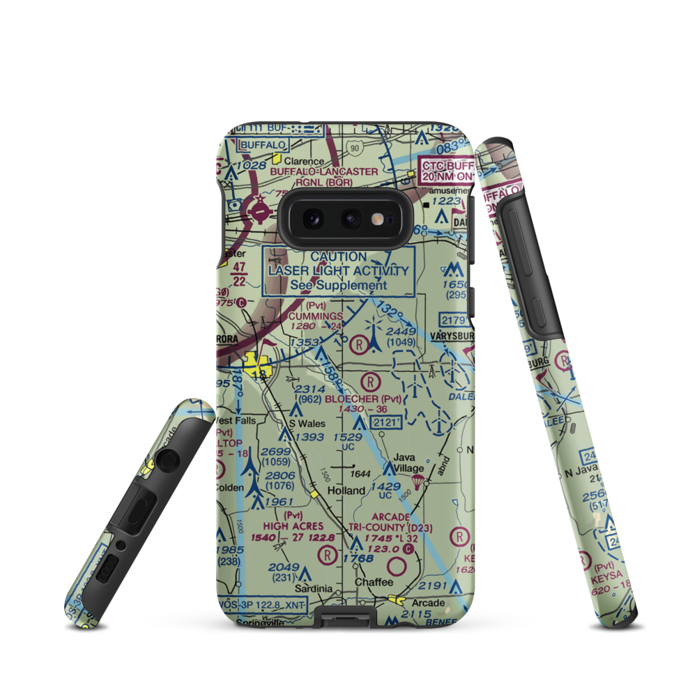 Treichler Farm Airport (5NK9) VFR Sectional Samsung Phone Case Samsung Galaxy S10 Plus model shown