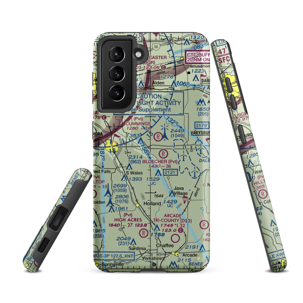 Treichler Farm Airport (5NK9) VFR Sectional Samsung Phone Case Samsung Galaxy S21 Ultra model shown