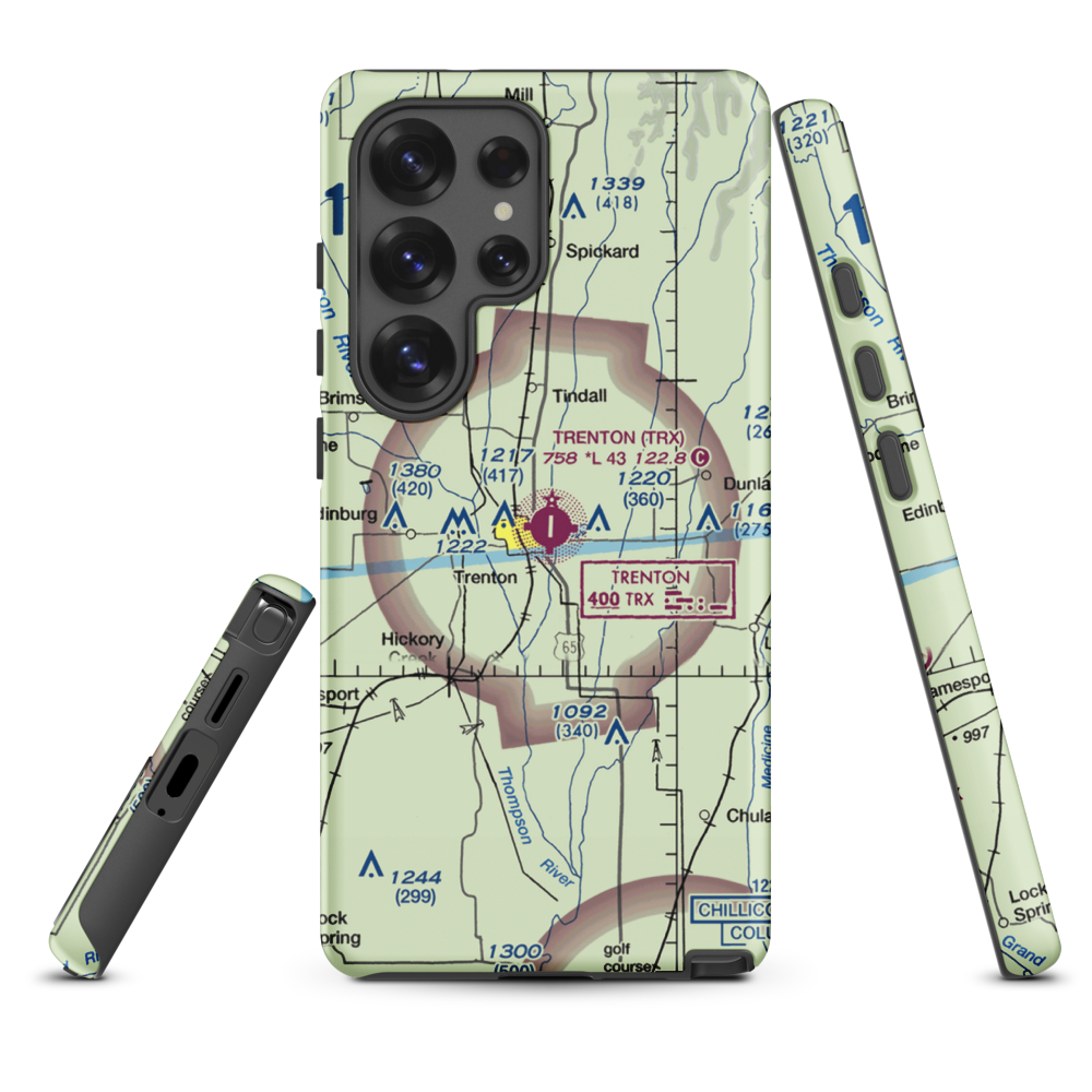Trenton Municipal Airport (TRX) VFR Sectional Samsung Phone Case Samsung Galaxy S25 Ultra model shown