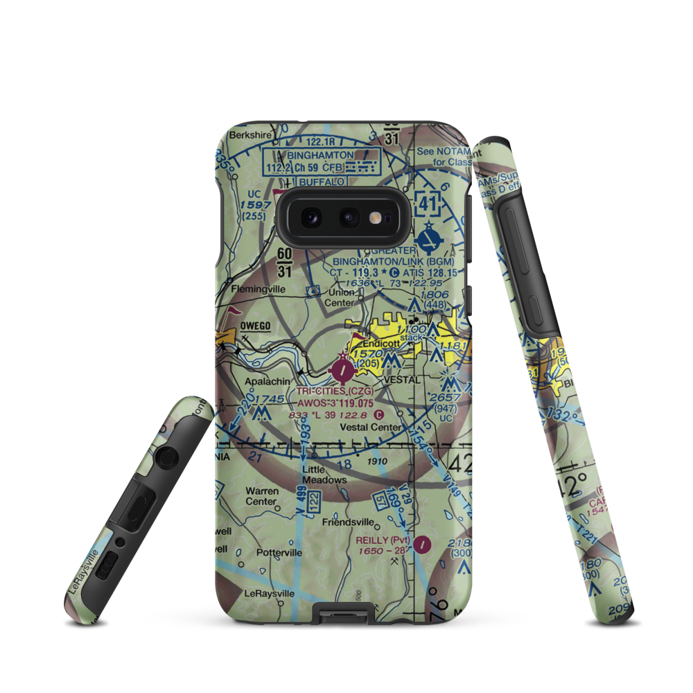 Tri Cities Airport (CZG) VFR Sectional Samsung Phone Case Samsung Galaxy S10 Plus model shown