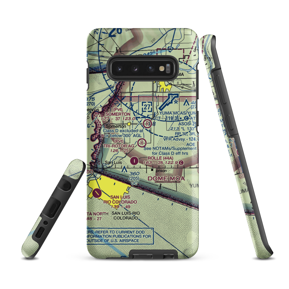 Tri-Rotor Ag Services Airport (AZ25) VFR Sectional Samsung Phone Case Samsung Galaxy S10 Plus model shown