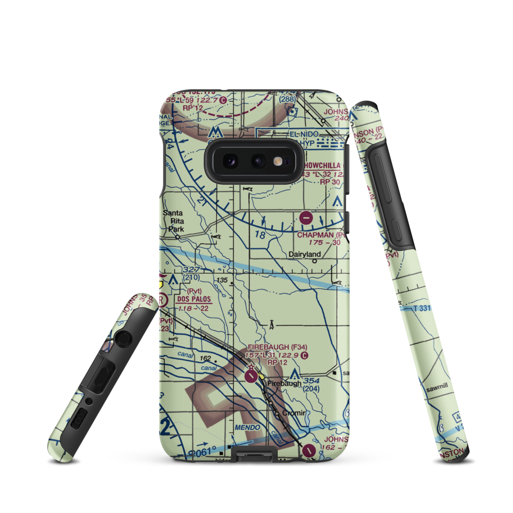 Triangle T Ranch Airport (66CL) VFR Sectional Samsung Phone Case Samsung Galaxy S10e model shown