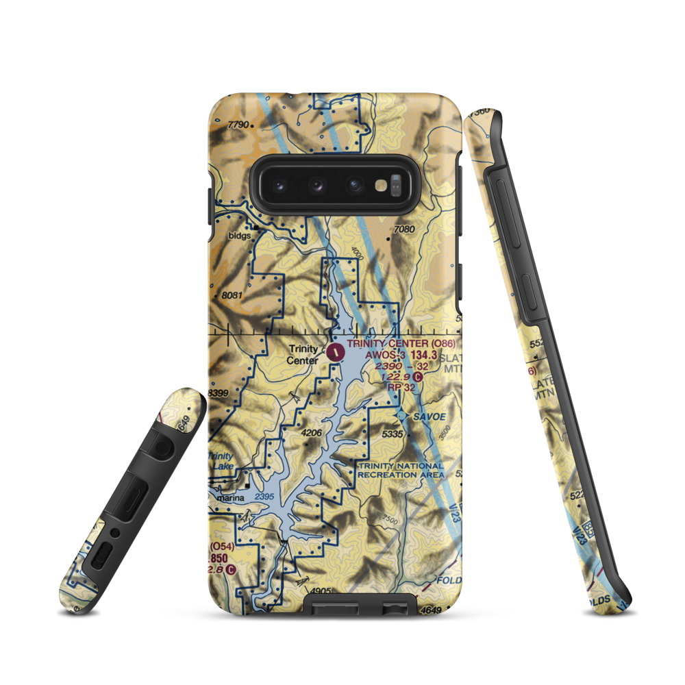 Trinity Center Airport (O86) VFR Sectional Samsung Phone Case Samsung Galaxy S10 model shown