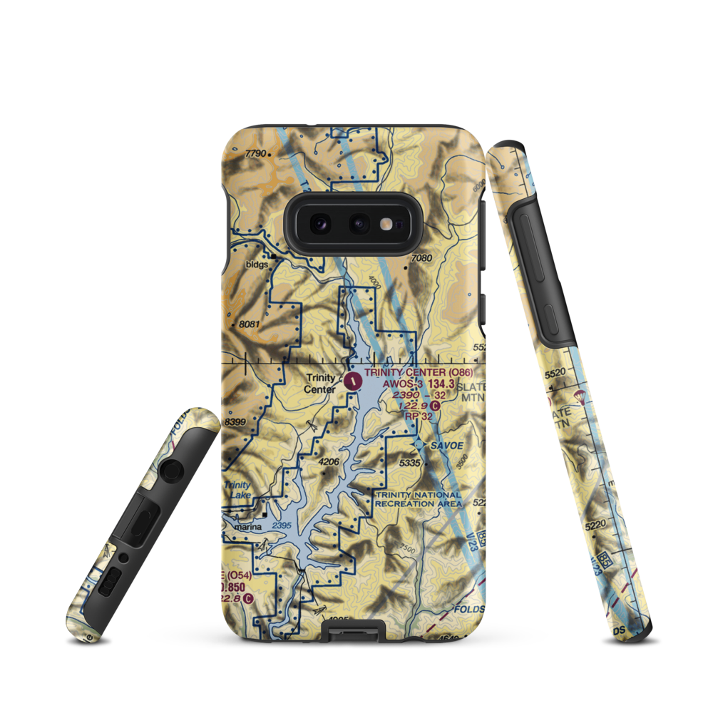 Trinity Center Airport (O86) VFR Sectional Samsung Phone Case Samsung Galaxy S10e model shown