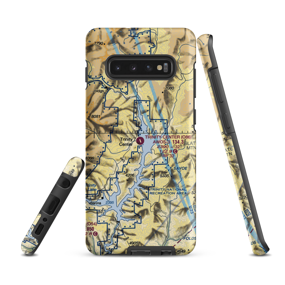 Trinity Center Airport (O86) VFR Sectional Samsung Phone Case Samsung Galaxy S10 Plus model shown