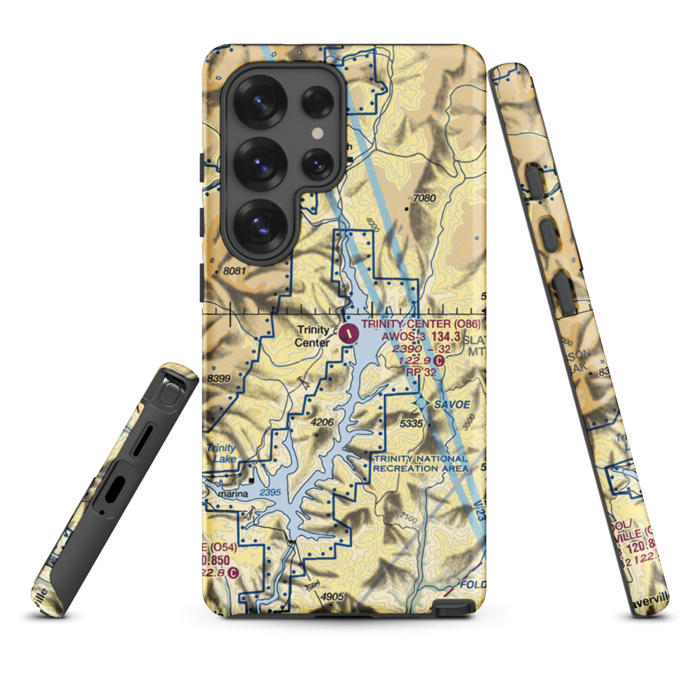 Trinity Center Airport (O86) VFR Sectional Samsung Phone Case Samsung Galaxy S25 Ultra model shown
